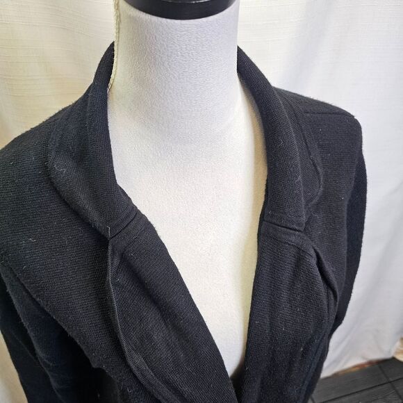 CeCe Black Knit Oversized Cardigan Blazer Size Medium - Picture 4 of 9